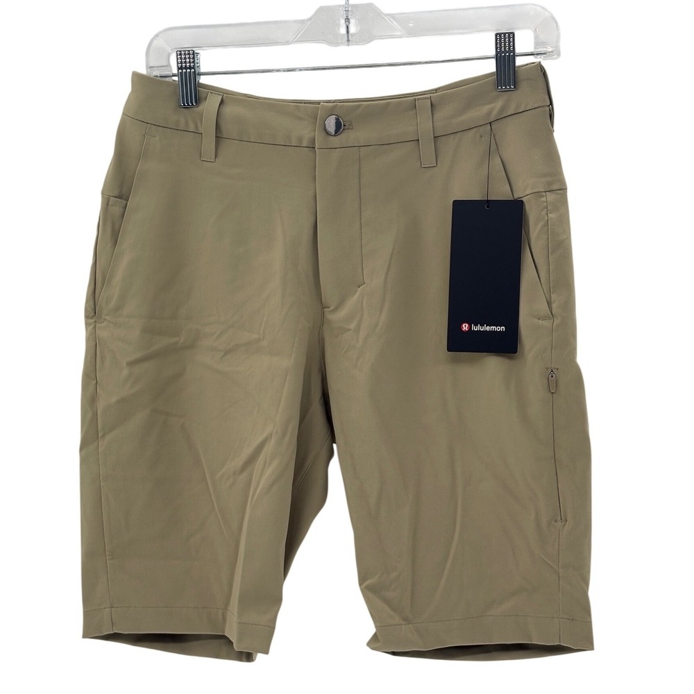 Lululemon Shorts‎ Commission Golf 10"Men Size 28 Tan Khaki New